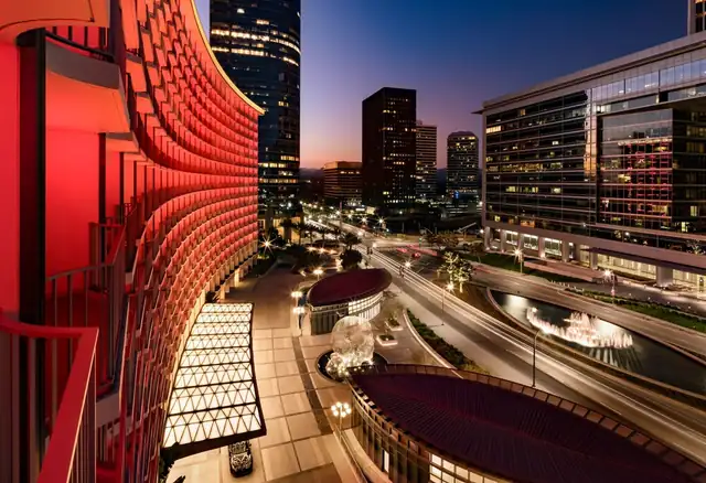 Fairmont Century Plaza in Los Angeles, modern building with a curved facade