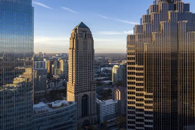 Four Seasons Hotel Atlanta in Atlanta, high-rise building with a distinctive facade