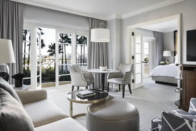 Four Seasons Beverly Hills in Los Angeles, modern room with balcony