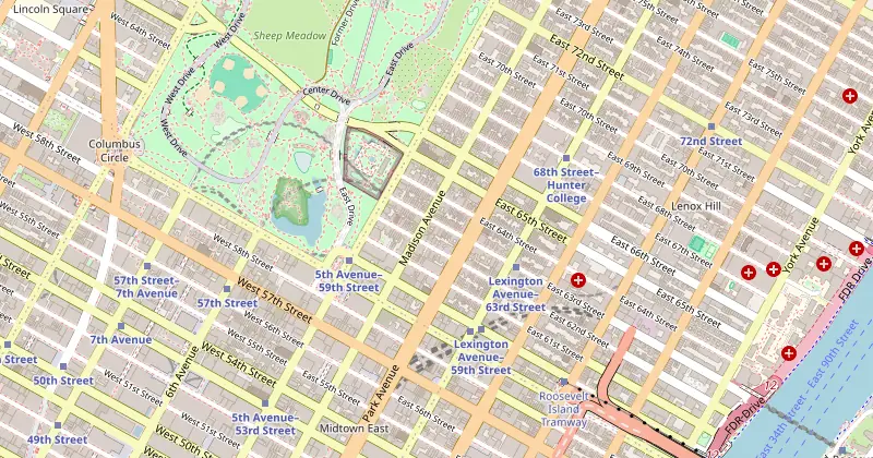 Map of The Lowell with nearby hotels