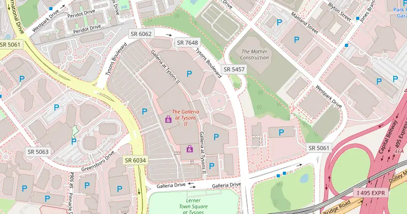 Map of The Ritz-Carlton, Tysons Corner with nearby hotels