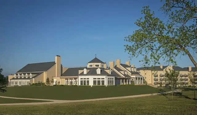 Salamander Resort in Middleburg, Virginia, large multi-story building with a symmetrical facade