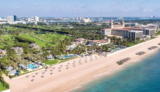 The Breakers in Palm Beach, oceanfront resort with a golf course