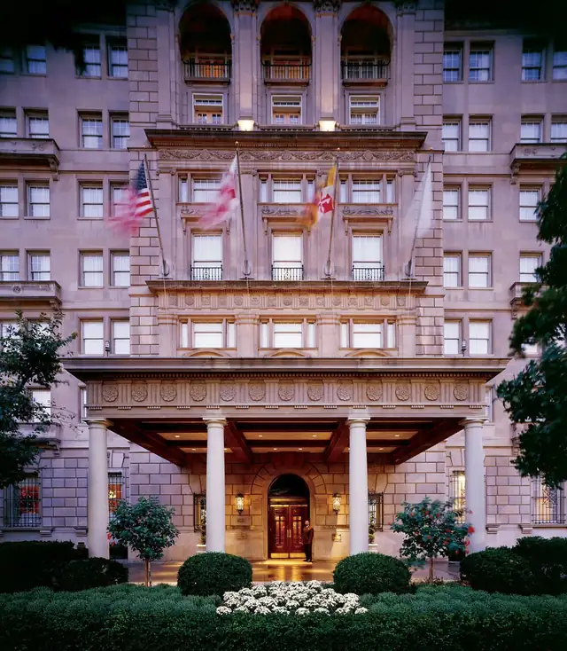 The Hay-Adams in Washington DC, symmetrical facade of a grand historic building
