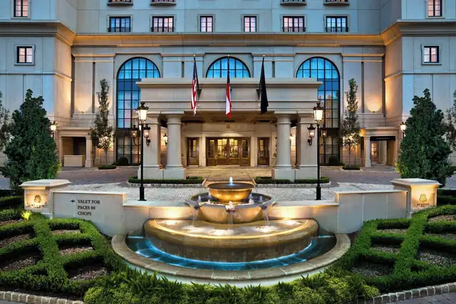 The St. Regis Atlanta in Atlanta, imposing facade with a central entrance