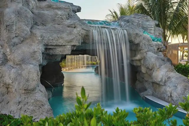 St. Regis in Longboat Key, rock formation with a waterfall