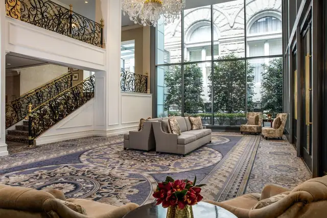 Waldorf Astoria Washington, D.C., grand lobby with very high ceilings